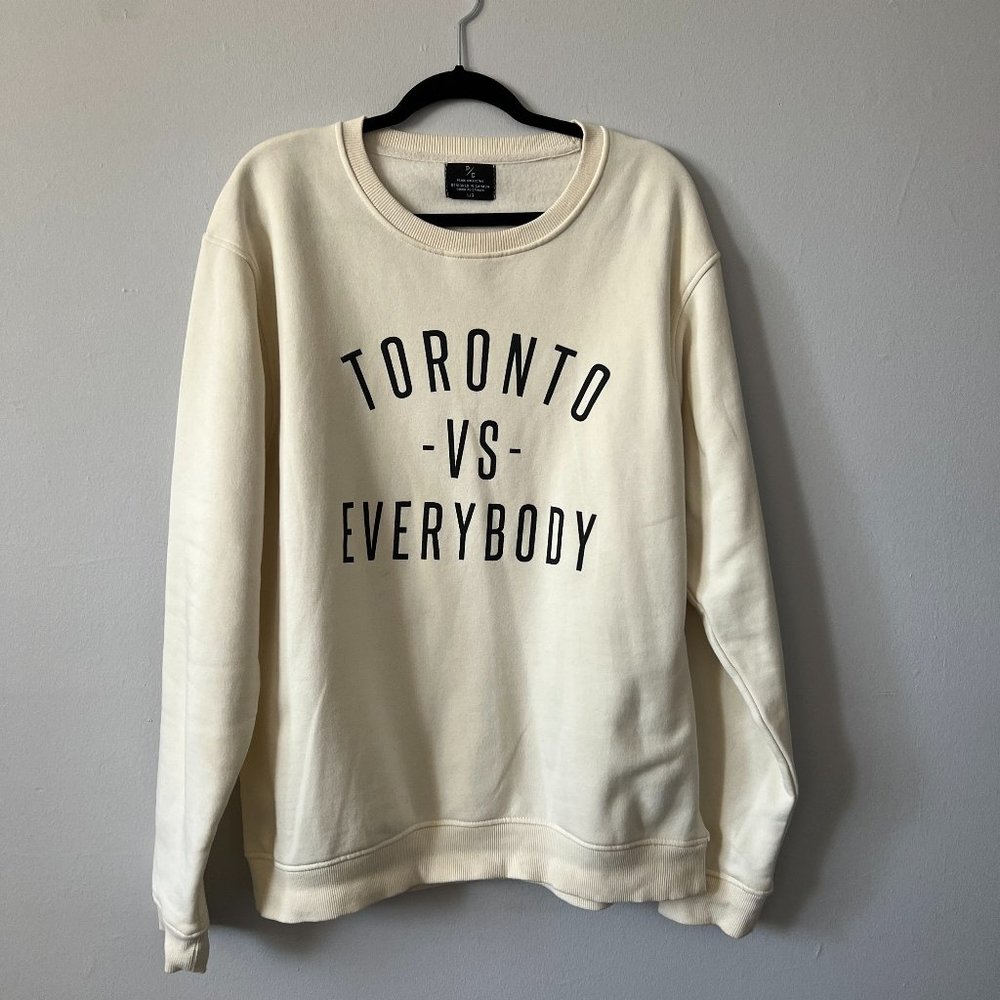 Peace Collective Toronto vs Everybody Crewneck Sweatshirt - Cream
